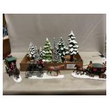 Dept. 56 Porcelain Trees, Carriages, People