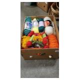 Box Lot Of (15+) Assorted Packs Of Yarn
