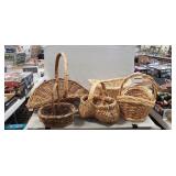 (5) Assorted Wicker Baskets