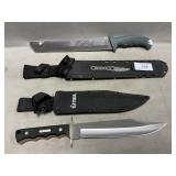 Schrade Old Timer Bowie Knife, Camillus Carnivore