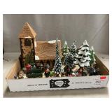 Dept. 56 Christmas Porcelain Church, Trees,