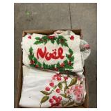 Box Lot With Vintage Linens, Many Tablecloths