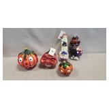 (5) Assorted Christopher Radko Halloween Glass