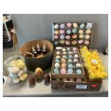 Wooden Eggs, Egg Ornaments, Cotton Chicks, Easter
