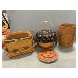 Vintage Longaberger Pumpkin Basket W/Extra Lid,