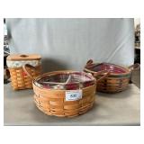 (3) Longaberger Baskets