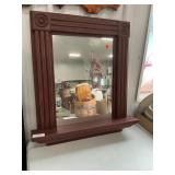 Wooden Shelf Mirror