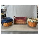 (3) Longaberger Baskets