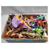 Tray Lot Of Assorted Plastic Animals & More
