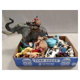 Tray Lot Of Assorted Plastic Animals & More