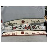(3) Wooden Country Decor Wall Placques, 32" Long