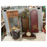 Washboard, Clock, Country Decor