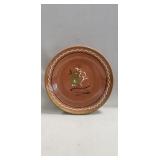 (1) Redware Pottery Plate (10" Diameter)
