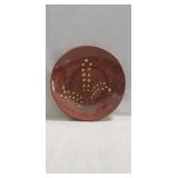 (1) Redware Pottery Plate By Becky Mummert, East