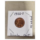 (1) U.S. 1955-S Lincoln Cent