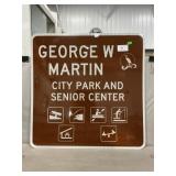 George W. Martin City Park Metal Sign, (Gautier,