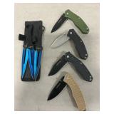 (4) Camillus Pocketknives, Perfect Point Throwing
