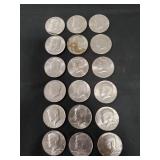 (18) U.S. Kennedy Half Dollar Coins