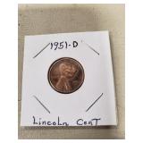 (1) U.S. 1951-D Lincoln Cent