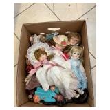 Box Full Of Collector Dolls
