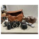 Minolta Maxim Camera (No Lens), Flash, Camera Bag