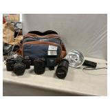 Fujica ST705 Camera, Tamron Lenses, Vivitar Flash