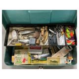 Assorted Tackle In Metal Utility Box
