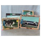 (4) HO Scale Plasticville Buildings