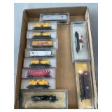 (11) N Scale Model Train Cars, Locomotives
