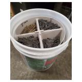 Bucket w/ (6) Trays Of Assorted Hardware/Screws &