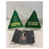 Pair Of Tall Cedars Of Lebanon Felt Pyramid Hats,