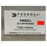 (20) Rounds Of Federal 7.62x51mm Ammo