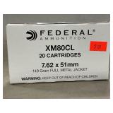 (20) Rounds Of Federal 7.62x51mm Ammo