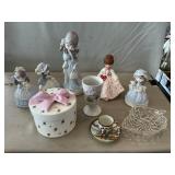 Ceramic Figures, Trinket Box, OccupiedJapan