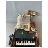 .A T & T, Piano Bush Button Phones, Bracket Lamp