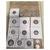 (22) U.S. Silver Mercury Dimes (90% Silver)