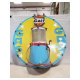 3-D Metal "Gulf Gas" Sign (24" Diameter)