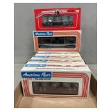 (7) Boxed S Gauge Train Cars