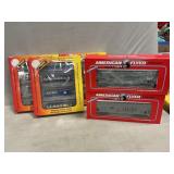 (2) American Flyer S Gauge Covered Hoppers, (3) N