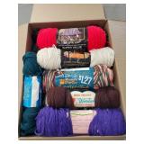 Box Lot Of Assorted Yarn