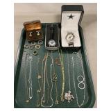 Sterling Silver Necklace & Earring, Watches, Cuff
