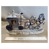 Vintage Porcelain Horse Drawn Carriage (Germany)