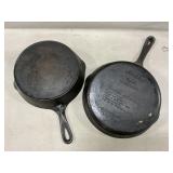 (2) Wagner 10 1/4ï¿½ Cast Iron Skillet + 1