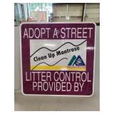 (1) Metal Sign