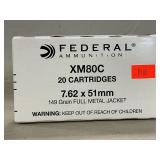 (20) Rounds Of Federal 7.62x51mm Ammo