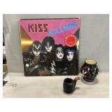 (4) Kiss/Solo Albums, KISS Candle, Redware Pipe