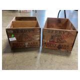 (2) Wooden Liquor Crates