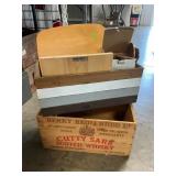 Wooden Liquor Crate, Painted Box, Longaberger