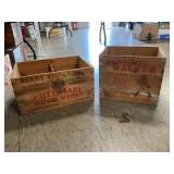 (2) Wooden Liquor Crates