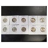 (10) U.S. Silver Quarters (90% Silver)